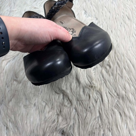 Aetrex Women's 10 Black Leather Mia Mary Jane Wedge Retro Feminine Classic - Picture 5 of 8